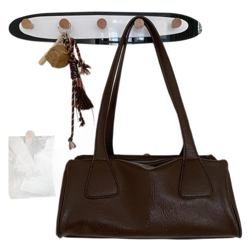 2024 Autumn/Winter Women's Retro Korean Underarm Baguette Handbag