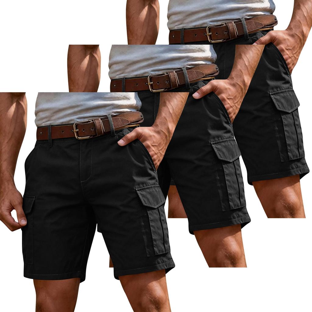 Men's Cargo Shorts Loose Fit Knee Length with Multiple Pockets for Summer Sports & Outdoor Activities