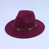 Autumn and Winter Men's and Women's Top Hats Classic Jazz Hats Wool Hats Big Eaves Hat Flat Edge Jazz Hats