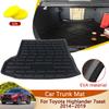 Car Rear Trunk Mat For Toyota Highlander XU50 5Seat Kluger 50 2014~ 2018 Accessories Floor Tray Liner Cargo Boot Carpet Mud