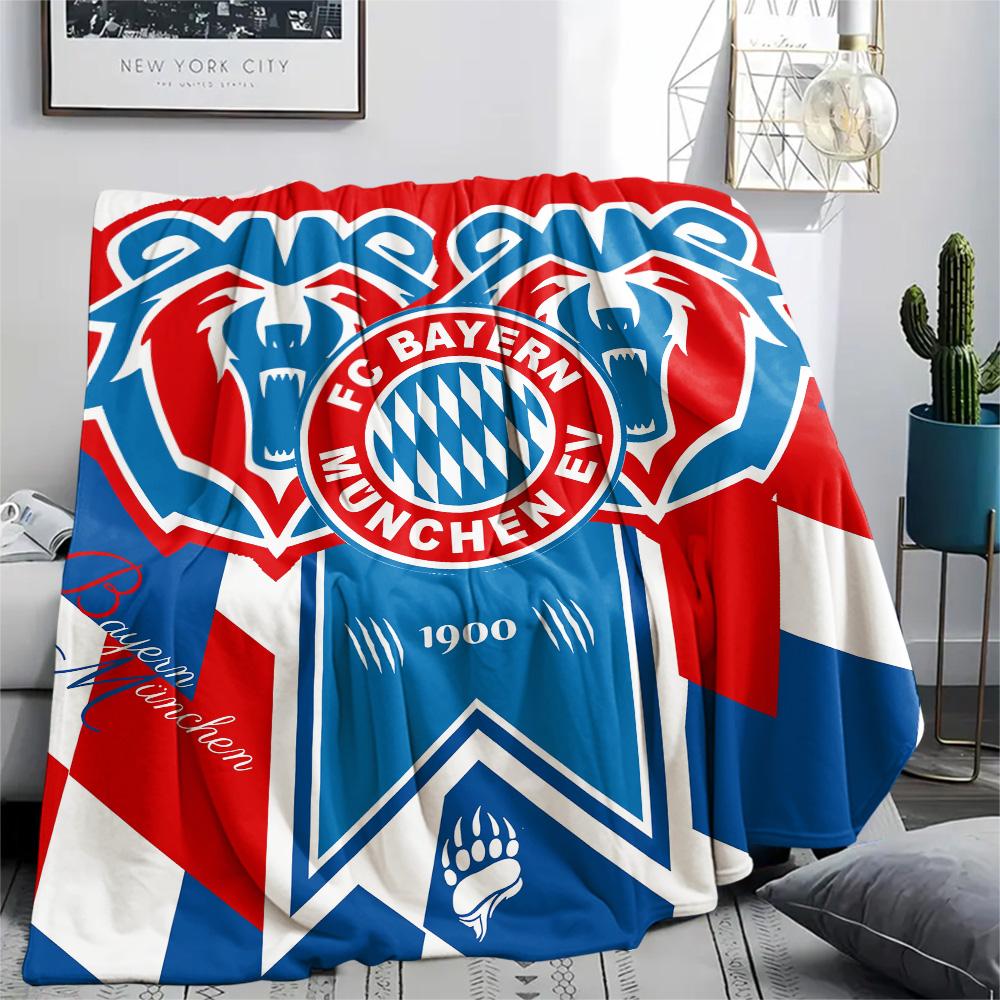Flanelová deka s potiskem Bayern Mnichov, Vysoce kvalitní, Pohodlná pro všechna roční období, Domácí dekorace, Teplo a pohodlí, Perfektní jako vánoční dárky