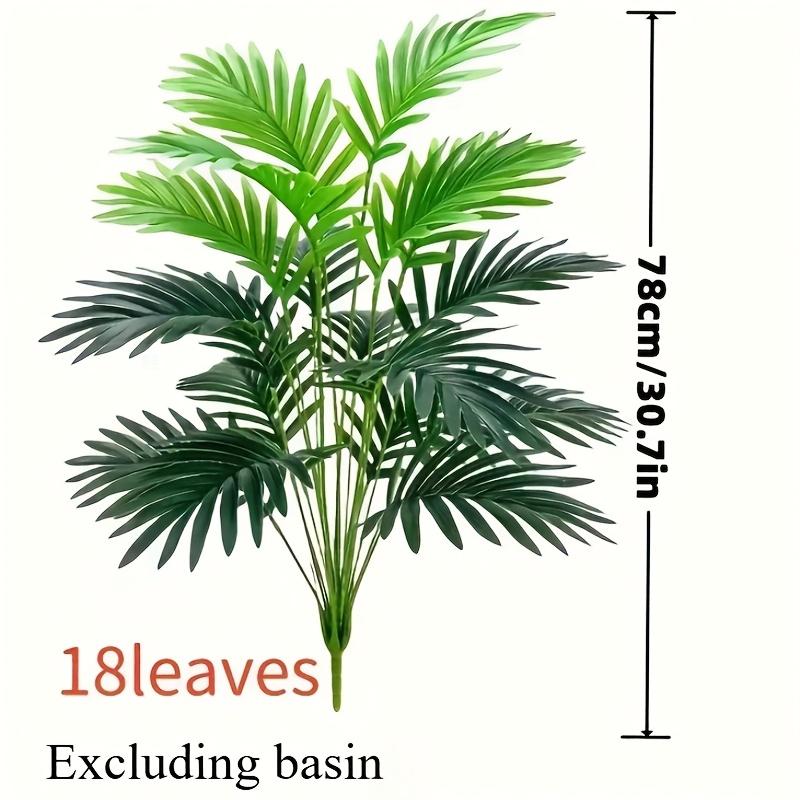 Large Realistic Tropical Palm Tree Artificial Plants - Green Leaves, Suitable for Indoor/Outdoor Garden, Patio, Poolside