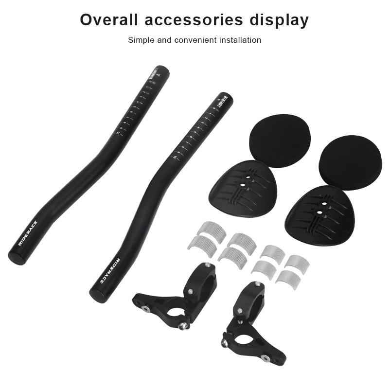 Bicycle Rest TT Handlebar Clip Aluminium Alloy Bike Rest Handlebar Aero Bars Handlebar Extension Triathlon Aerobars Tri Bars