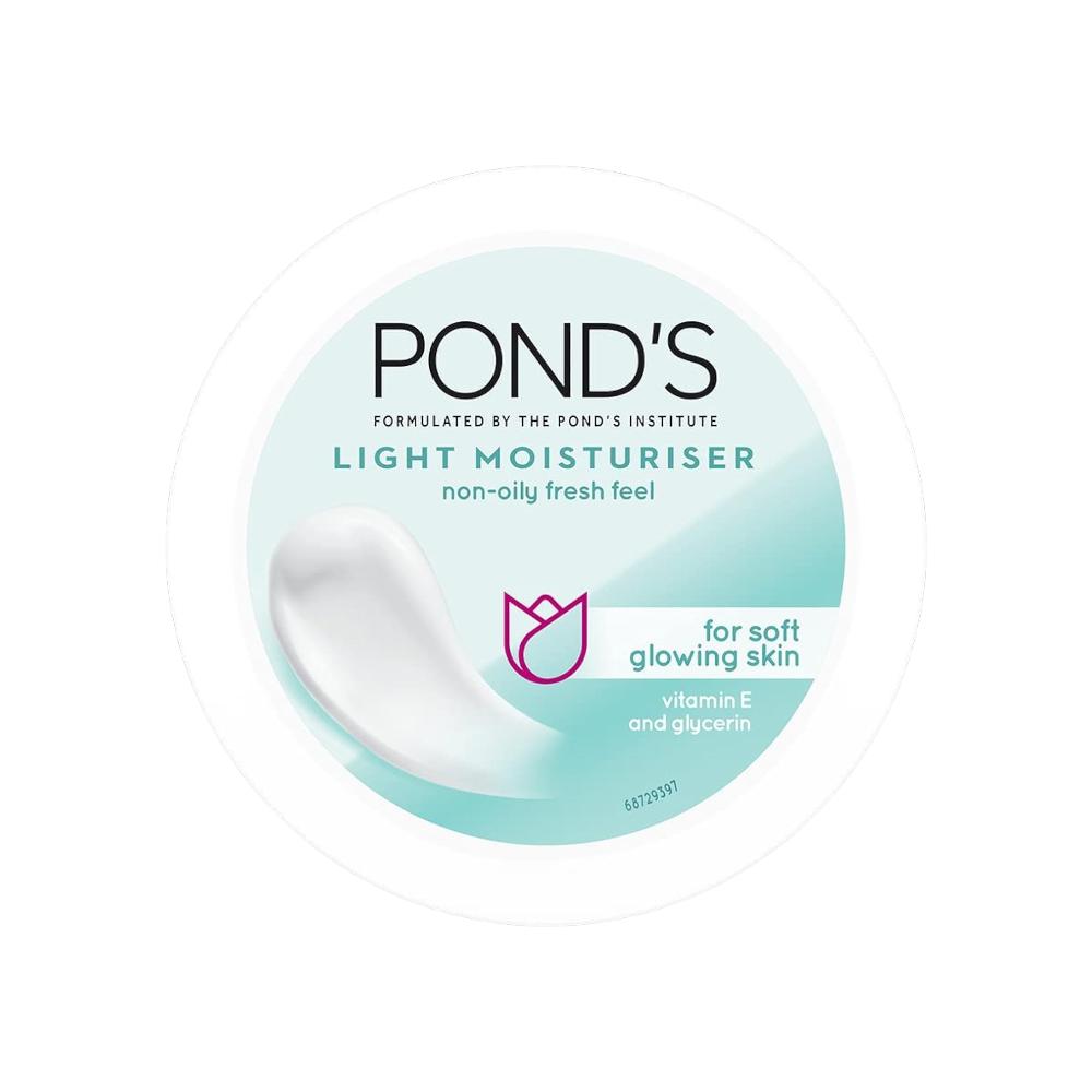 POND'S Light Moisturizer For Face & Body 250ml | Non-Oily Cream With SPF 15 & Vitamin E For Soft Glowing Skin Daily Use