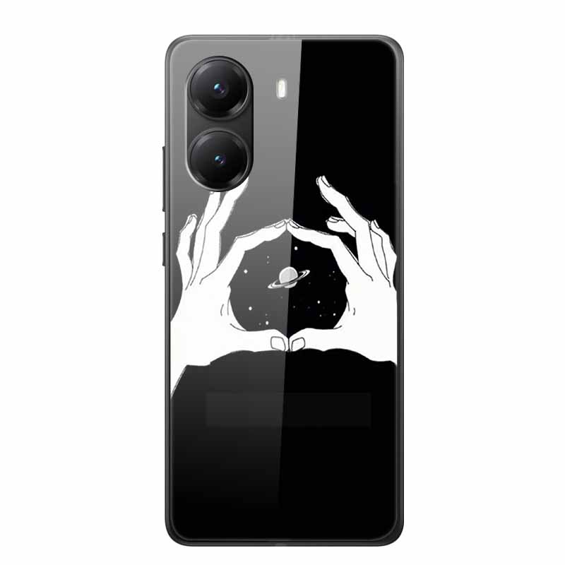Tempered Glass Case For Xiaomi Poco X7 Pro Case Hard Glass Back Cover Soft TPU Bumper For Redmi Turbo 4 Phone Case X7Pro Turbo4