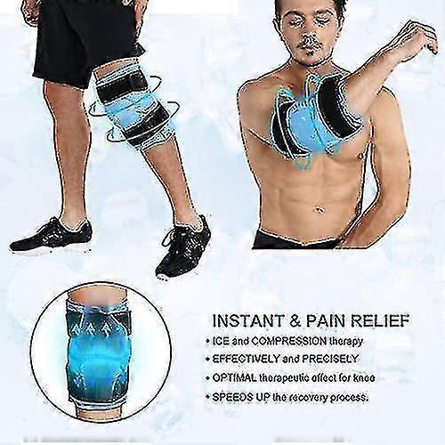 Ice Pack For Knee Pain Relief, Reusable Gel Ice Wrap For Leg Injuries, Swelling, Knee Replacement Surgery, Cold Compress Therapy Tw