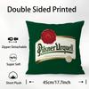 Beer P-Pilsner U-Urquell Pillow Case Square Double‑Sided Print Cushion Case For Sofa Home Bedchamber Decor Gift