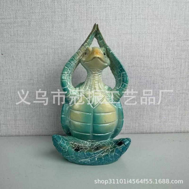 Resin Meditation Turtle Figurine Decor Home Garden Office Zen Stress Relief Ornament