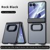 Luxury Ultra-thin Matte Skin Feel Ring Holder Case For Samsung Galaxy Z Flip 8 7 Bracket Tempered Glass Film Shockproof PC Cover