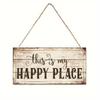Waterproof Wooden Wall Sign 11.8x5.9in Wooden Hanging Decoration Wooden Table Sign  Front Door