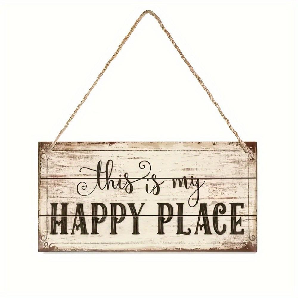 Waterproof Wooden Wall Sign 11.8x5.9in Wooden Hanging Decoration Wooden Table Sign  Front Door