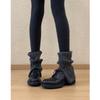 Retro Round-toe Leather Women's Shoes - New Style, Versatile, Single Shoes, Heightening, Thick Heel Shoes