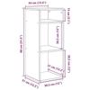 VidaXL Bibliothèque blanc 34x31x80 cm bois d'ingénierie, armoire de rangement, étagère de rangement, unité de rayonnage, 860274