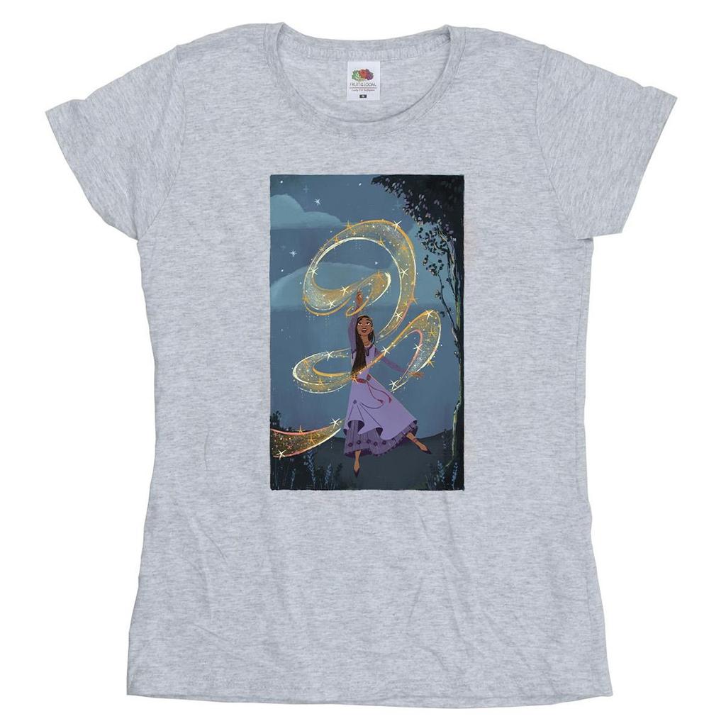 Wish Damen/Damen Glitzer Landschaft T-Shirt