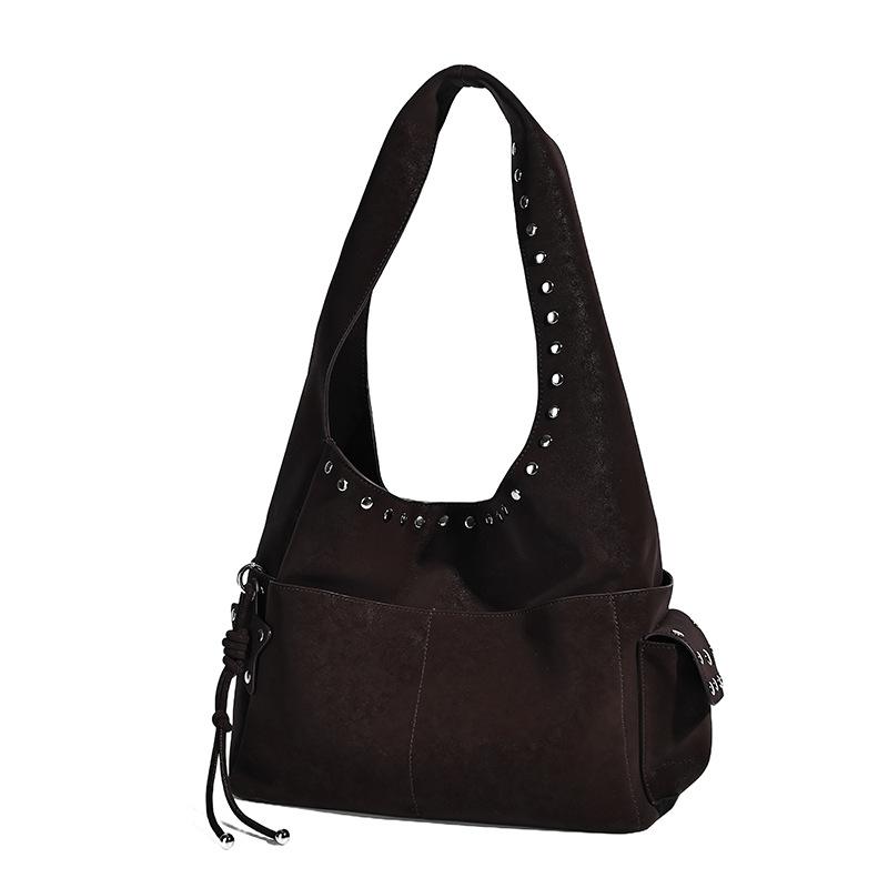 New Stylish Commuter Shoulder Bag with Niche Design, High-end Feel, Large Capacity, Vintage Handbag and Crossbody Tote Bag