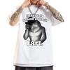 Herren Harajuku Retro Oversized Baumwoll T-Shirt Wenn sie hinter deinem Rücken reden Furz Wolf Literally Me Lustiges Meme Emo Stil Kleidung