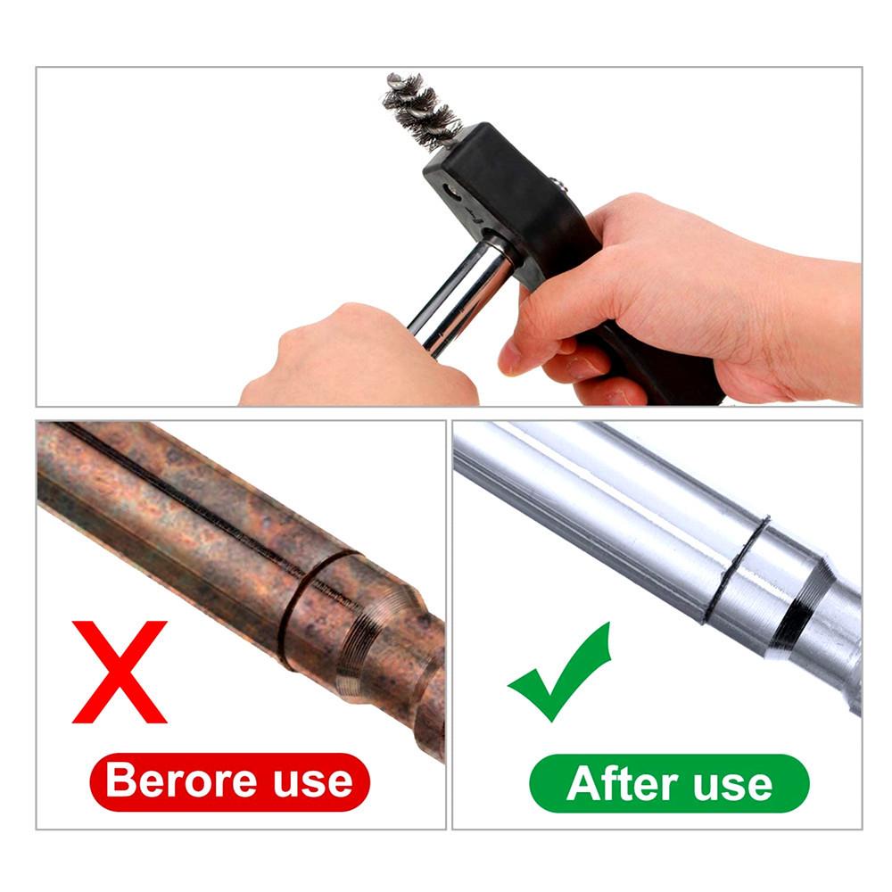 Portable Cleaning Rust Removal 4 In 1 Durable Steel Wire Auto Truck Anti Corrosion Cable Post Terminal Car Battery Brush Dirt