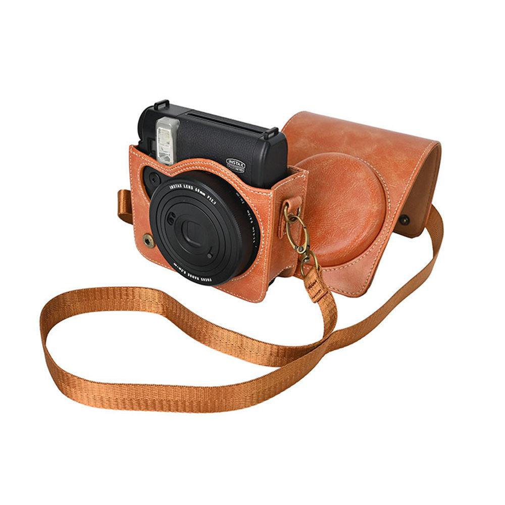 Mini 99 Camera Bag PU Leather Case For Fujifilm Fuji Instax Mini 99 Full Body Cover With Strap