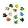 2pcs Mini Glass Frog Figurine Cute Animal Ornaments Home Desktop Fairy Garden Micro Landscape Aquarium Bonsai Decor Accessories