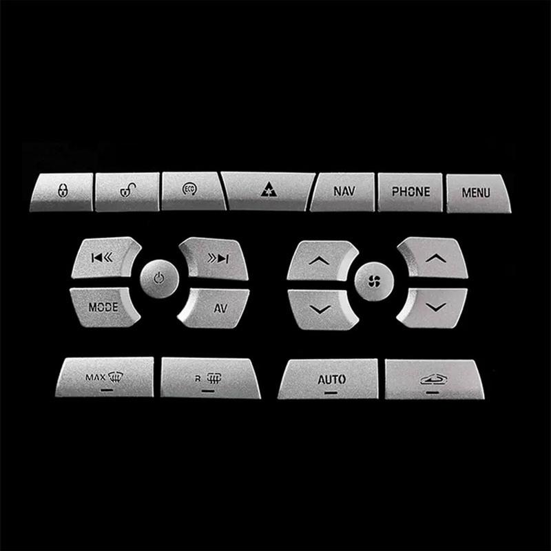 For Jaguar XF Sticker Gear Button Accessories For Car Interior Replacement Parts X250 Center Console Button Cover 2010 To 2015