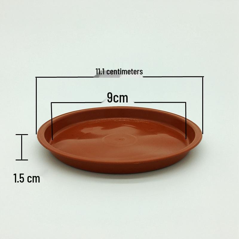 Round Plastic Flower Pot Tray - Deep Mat Base for Water Catchment