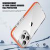 KEYSION Clear Shockproof Case for iPhone 16 Pro Max Colorful Collision Transparent Silicone+PC Phone Cover for iPhone 15 Pro Max