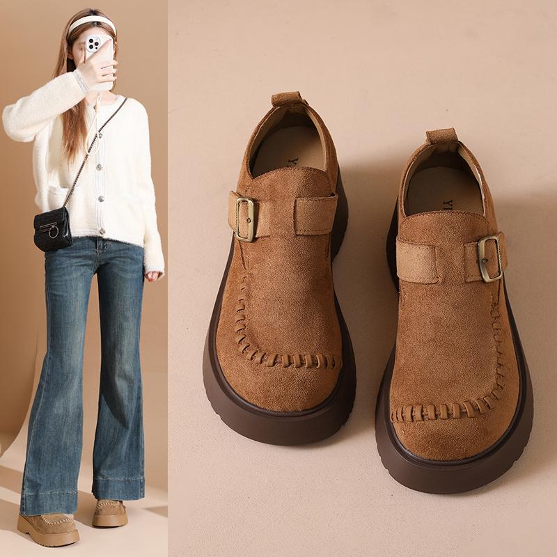 Fashion Women's Loafers Retro Casual Flat Shoes for Women Comfortable Breathable Full-Coverage Trend Women's Shoes Zapatos Mujer