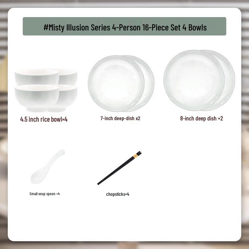 

Nordic Enamel 16-Piece Dinnerware Set