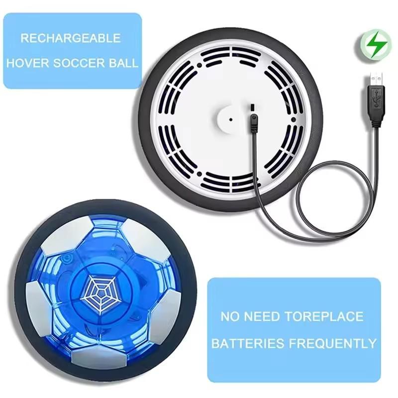 1 ADET LED Işıklı ve Köpüklü Elektrikli Hover Top, İç Mekan Dış Mekan Ebeveyn-Çocuk Eğlence Oyunu Hediyesi İçin Hava Güçlü Yüzen Futbol