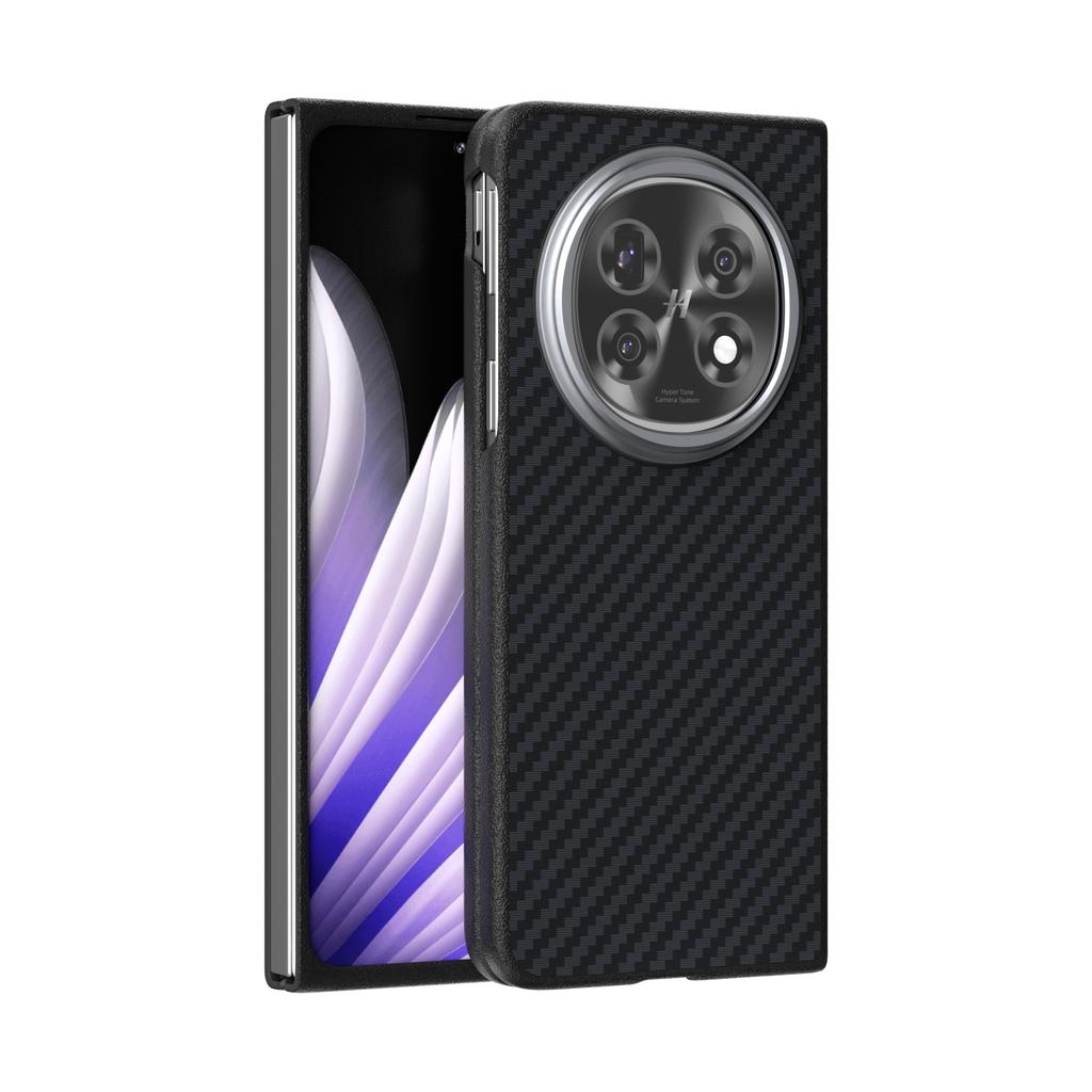 For Oppo Find N5 Case Magsafe Slim Rigid Metal Lens Magnetic Wireless Charger Carbon Fiber Phone Case Cover Grip New Arrival