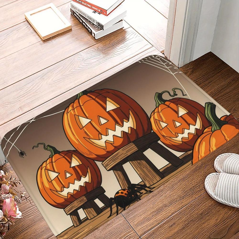 Halloween Terrifying Dinosaur Door Mat Halloween Pumpkin Welcome Mat Bathroom Anti Slip Mat Halloween Home Decoration