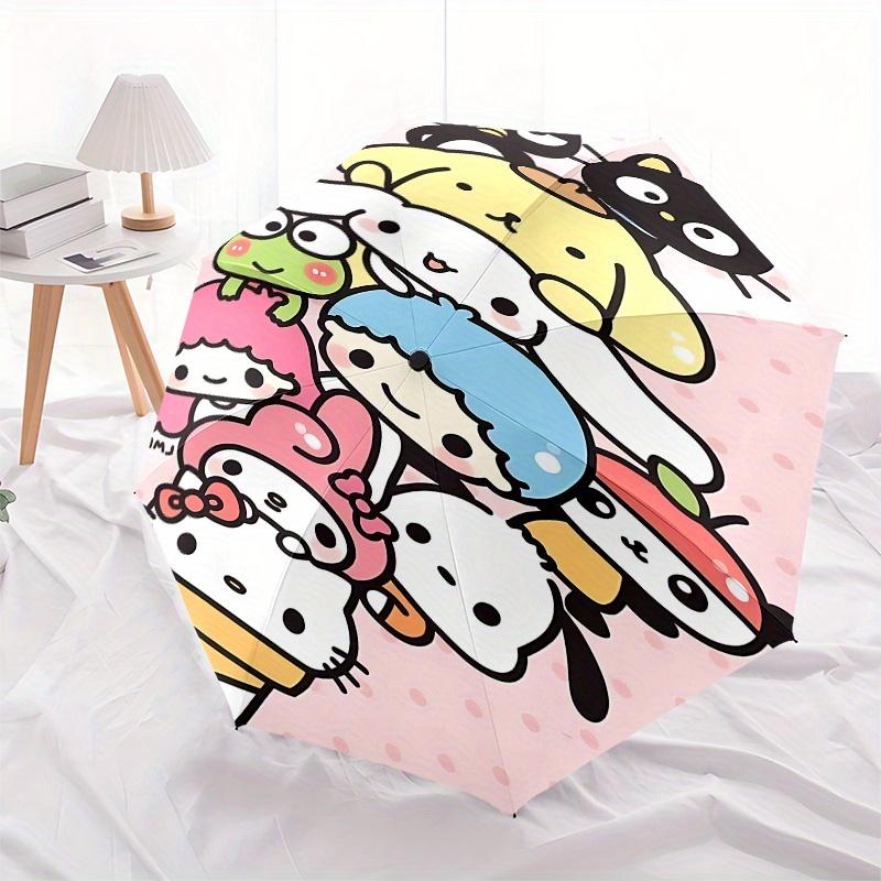 Sanrio characters Automatic Opening and Closing Parasol Compact Travel Umbrella with 8 Ribs for Women and Men Ideal Birthday/Christmas Gift,