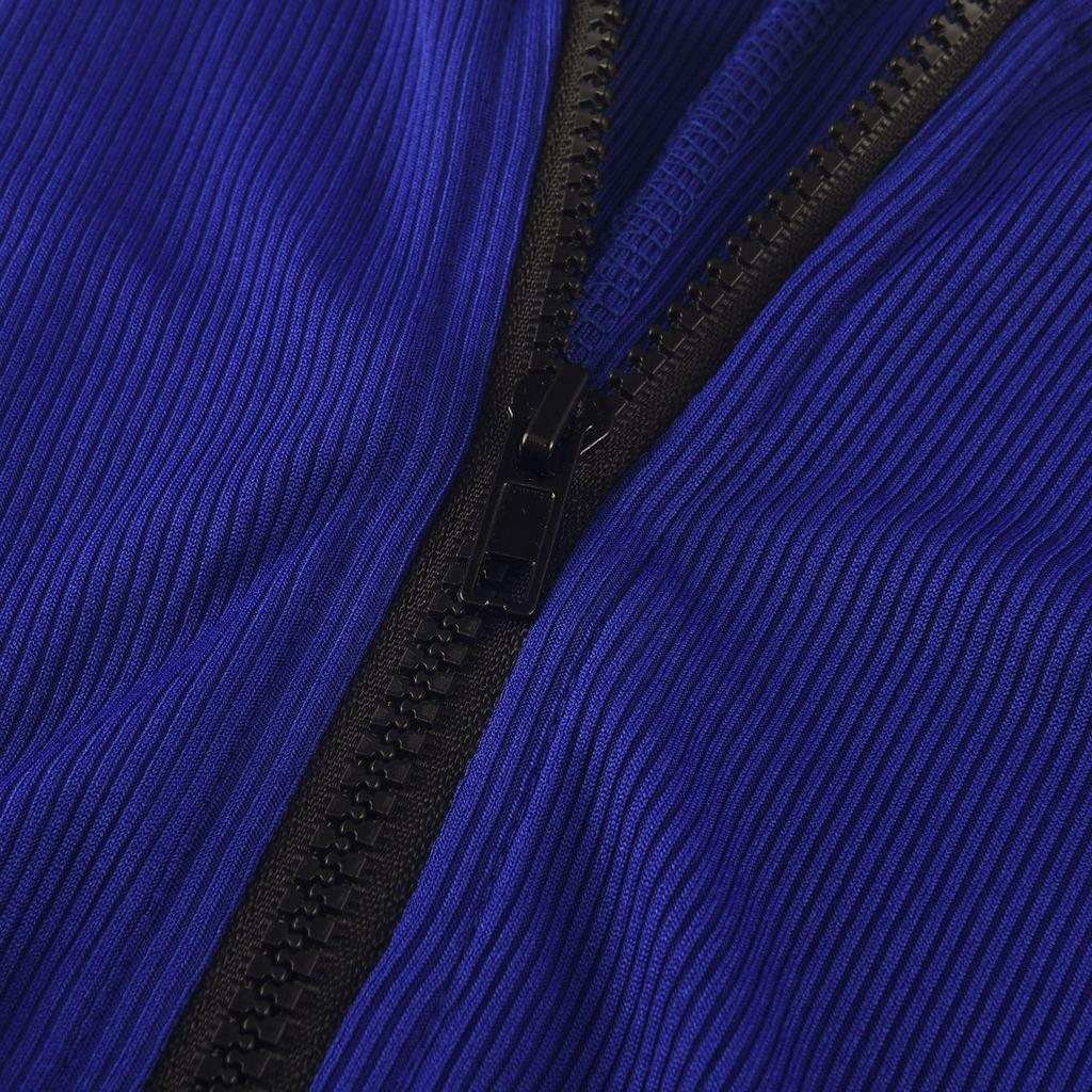 2022 Autumn European and American Pit Stripe Zipper Sports Jumpsuit