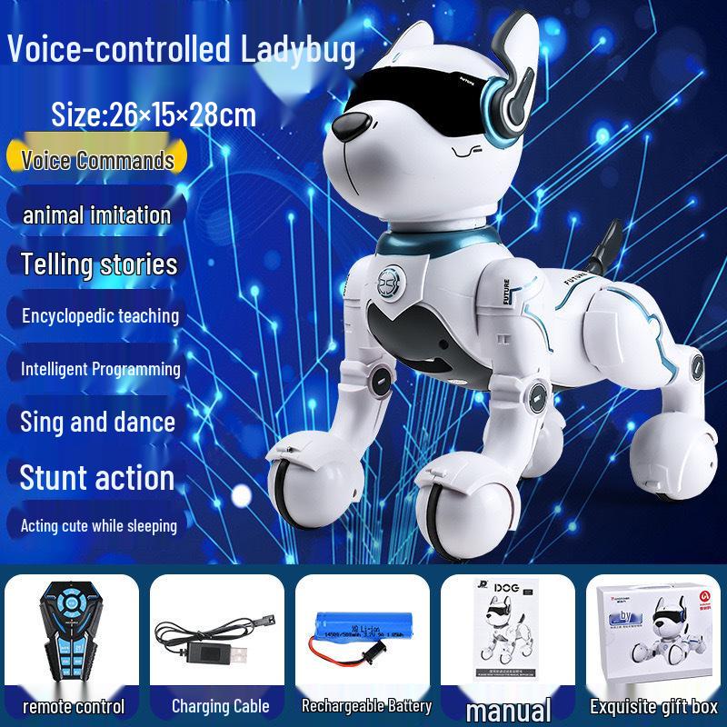 

Робот-собака Dudu AI: Интерактивная развивающая игрушка с голосовым управлением и музыкой для детей