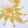 NEUE goldene Perlenblumen Stickerei Tischdeckenbezug Hochzeit Esstischdecke Küche Weihnachten Tischdekoration und Zubehör