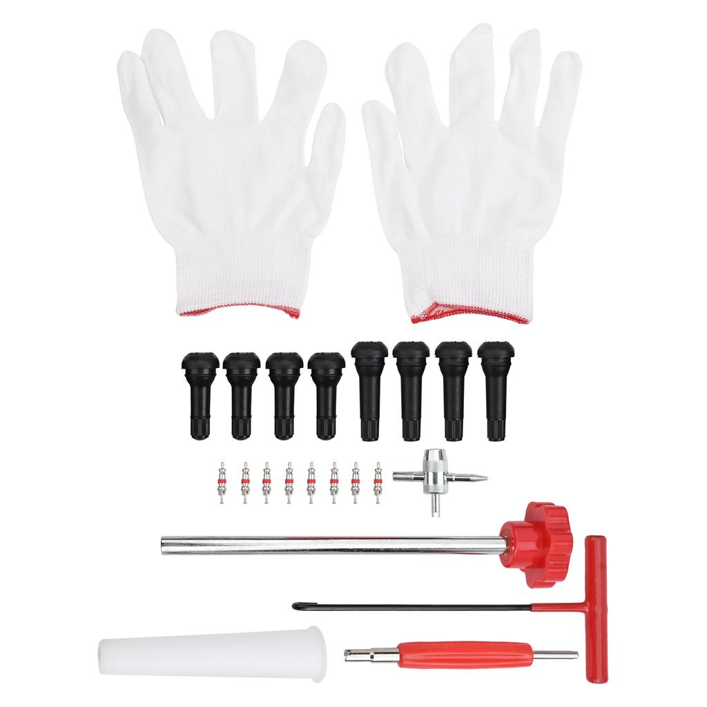 22pcs Car Bicycles Quick Change Tire Valve Tool Kit Fit For ATVs Trucks Motorcycles Tire Valve Stem Core Remover Screwdriver