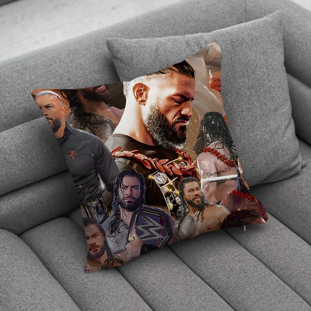 Roman Reigns We The Ones Kissenbezug Weiche Kissenhüllen für Bauernhaus-Sofadekor Heimdekorationen und Schutz