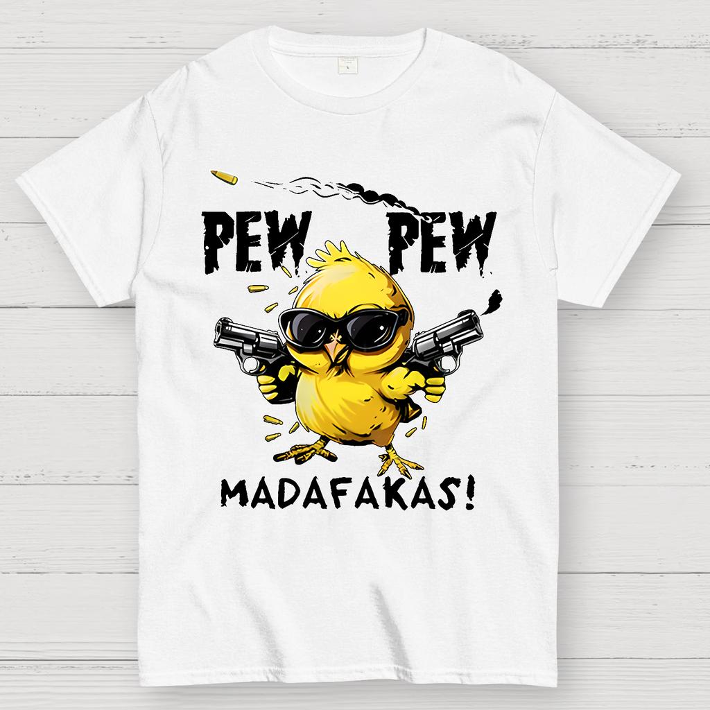 PEW PEW MADAFAKAS Cotton Summer Casual Cool Loose T-Shirt