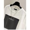 Plus Size Women Hoodless Sweatshirt Loose Short Style Long Sleeve Ins Style Spring Autumn Top