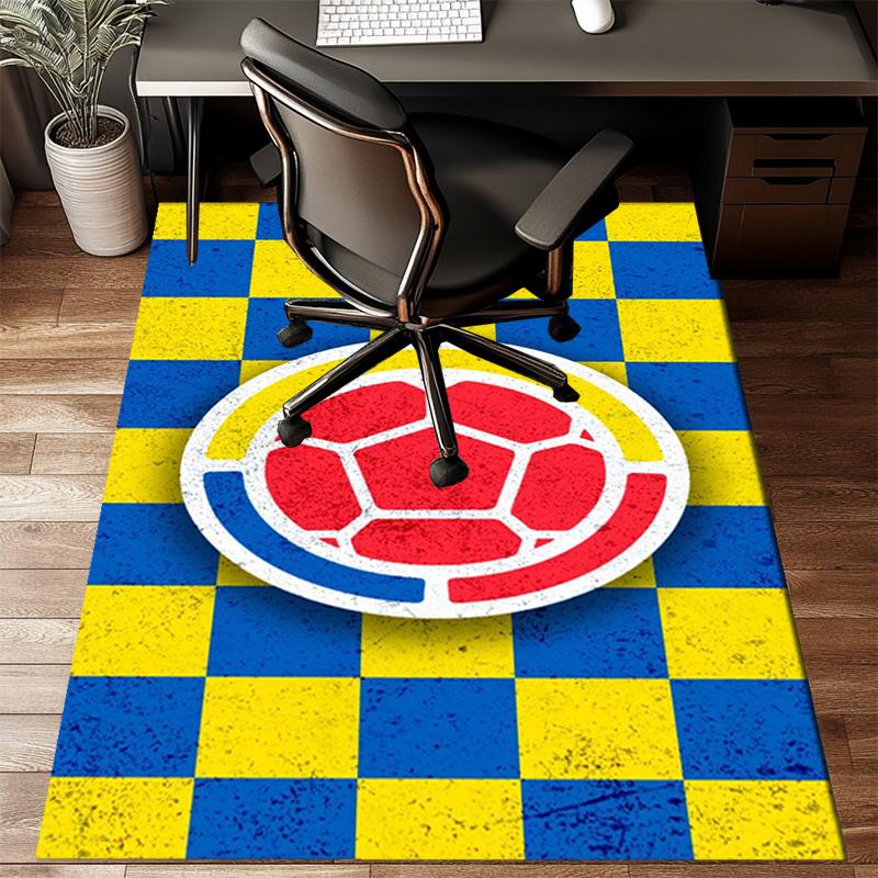 Colombian Soccer Federation Rug Game Carpet, Floor Mat for Bedroom Living Room Entryway Rug, Home Decor Idea Gift for Christmas Birthday