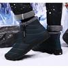 Men Winter Plus Velvet Snow Boots Casual Zipper Warm Outdoor Cotton Shoes Large Middle Top Thick Anti Slip Hiking Shoe 39-46