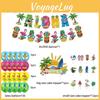 Hawaiitemafest Dekorationer Set Papperstårta Insats Ballonger Girlanger Flaggor