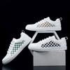 Small white shoes board shoes men 2025 Spring and autumn new style chessboard large men PU leather trend
