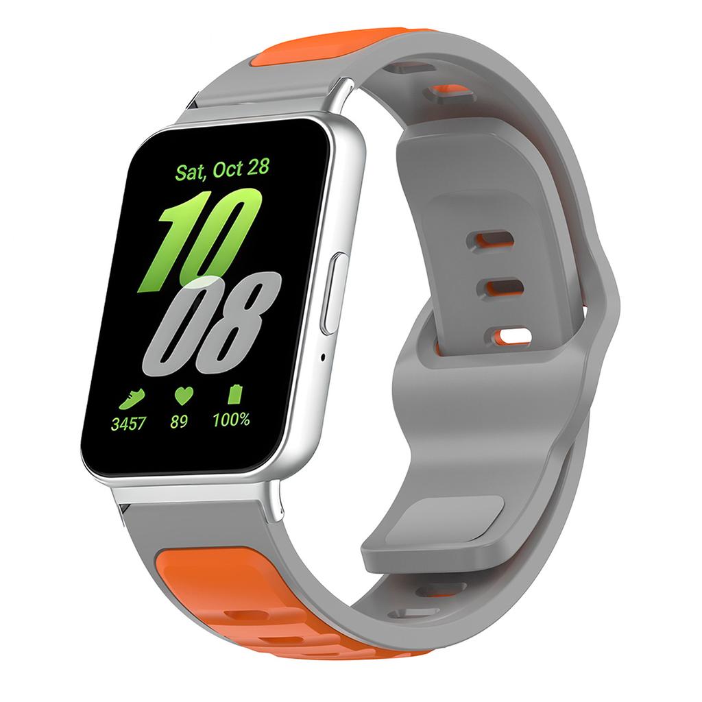 Adjustable Sport Band For Samsung Galaxy Watch Fit 3 Two Tone Silicone Strap For Galaxy Fit3 Smartwatch Breathable Bracelet