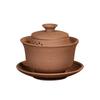 Coarse Pottery Old Rock Clay Raw Gaiwan Ore Handmade Tea Tureen  Anti-Scald Large Tea Bowl Chinese Traditional Tea Set Household
