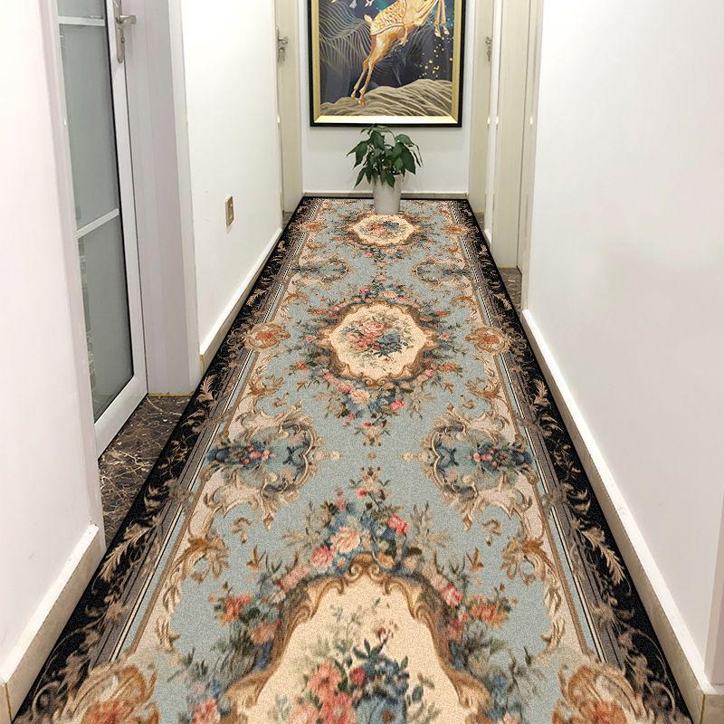 European Retro Floral Living Room Hall Carpet Stairway Hallway Stairs Home Decoration Corridor Aisle Runner Rug Kitchen Mat