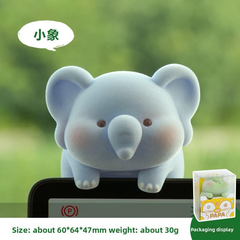 Soft and Cuddly Cute Sitting Figure Deskware for Computer Desktop, Car Dashboard Display Decoration, Adorable