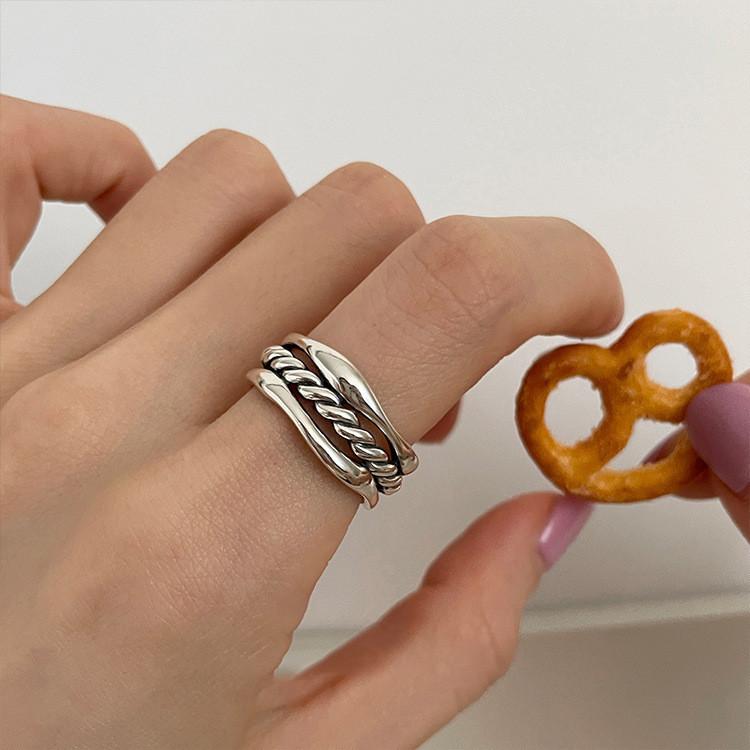 Fashionable Adjustable Open Geometric Ring For Women Elegant Statement Accessory