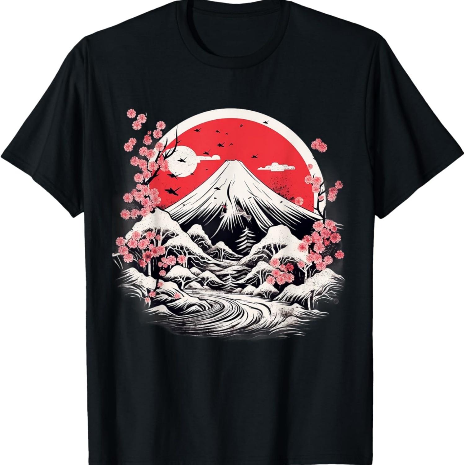 Mount Fuji  Cherry Blossom T-Shirt S чёрный