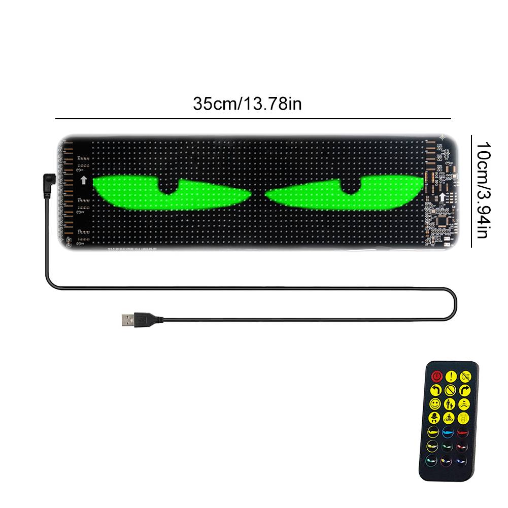 Светодиодная декоративная подсветка «Дьявольский глаз», Пульт управления, Светодиодные «Глаза демона», Гибкий экран для отображения, Гибкая светодиодная панель «Глаза демона» для грузовиков